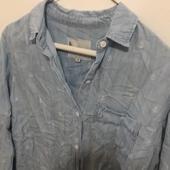 Rails Ingrid anchor print chambray button down - Picture 2 of 5